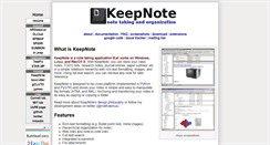 Desktop Screenshot of keepnote.org