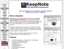 Tablet Screenshot of keepnote.org